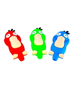 Psyduck Silicone Handpipe 4 Inches - 4 Counts Per Pack - Assorted Colors - NYSP306