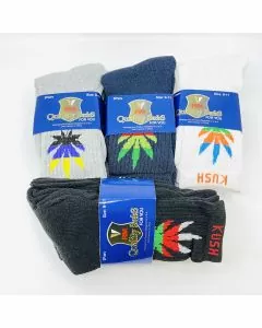 Quality Kush Socks - Size 9-11 - 3 Count Per Pack - Assorted Colors