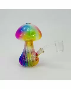 Rainbow Mushroom Waterpipe - 5 Inches 