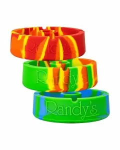 Randys Ashtray 5-inch - Round Silicone - Price Per Piece -  Assorted