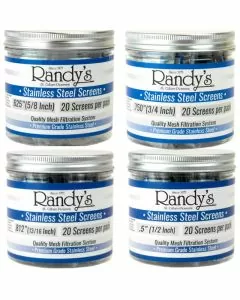 Randys - Screens Stainless Steel - 20 Per Packets - 36 Counts Per Jar