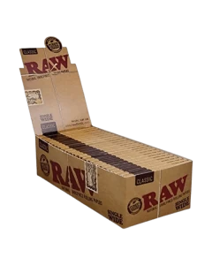 RAW CLASSIC SINGLE WIDE ROLLING PAPERS, 25 BOOKLETS