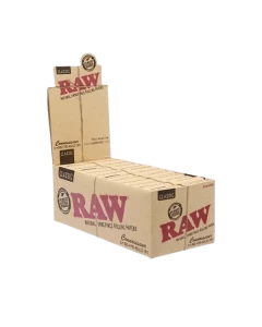 RAW CONNOISSEUR CLASSIC 1 1/4 Rolling Paper With PRE-ROLLED TIPS - 24 in Box