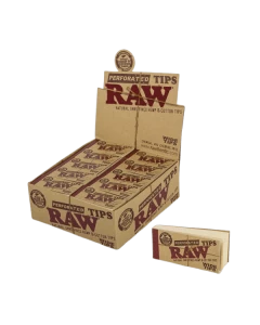 RAW HEMP & COTTON PERFORATED TIPS - 50 CT PER BOX