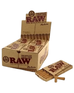RAW PRE-ROLLED CONE TIPS PERFECTO CONICAL 2 VARIANTS (20 PER BOX AND 6 PER BOX