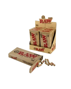 RAW PRE ROLLED TIPS IN TIN CONTAINER - 100 TIPS PER TIN