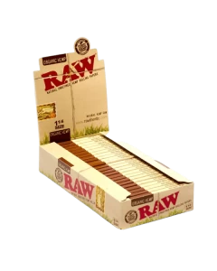 Raw Unrefined Organic Hemp 1 1/4 Size Rolling Papers - 24 Per Box