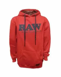 RAW - 100% COTTON RED HOODIE
