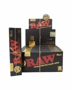 Raw Black - Single Wide - Rolling Papers - 25 Packs Per Box