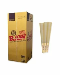 Raw Classic Bulk Cone - 1.25 Inch - 84mm - 900 Counts Per Box
