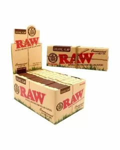 Raw Organic Hemp Connoisseur 1 1/4 With Tips - 24 Packs Per Box