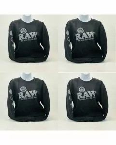 Raw -Crewneck Sweatshirt  Black - RPRAWR22058-S