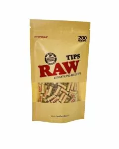 Raw - Pre-Rolled Tips - 200 Pieces Per Pack