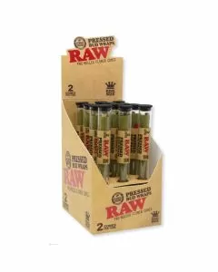 Raw Pressed Bud Wrap - Flower Cones - King Sized - 2 Counts Per Tube - 12 Tubes Per Box