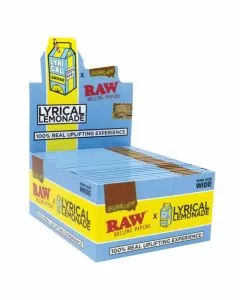 Raw - X Lyrical Lemonade Organic Hemp King Size Wide - 32 pieces Per Pack -  50 pieces Pack Per Box 