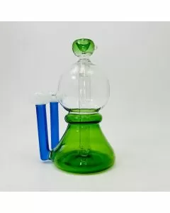 Recycler Gumball Machine Waterpipe - 8.5 Inches - Green Blue (RH-194) 