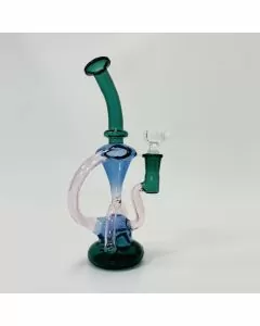 Recycler Waterpipe - 9 Inch - XYC-477 - Assorted Colors