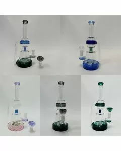 Recycler Waterpipe With Showerhead Perc - 10 Inch - WPAG160