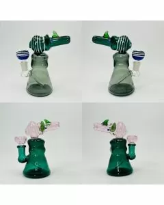 Rhino With Bell-base Waterpipe - 6 Inches - (RHB-20)
