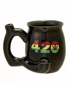 Roast and Toast - Large Black Mug 420 With Rasta Colors
