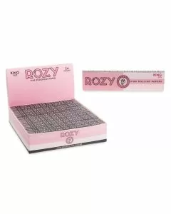 Rozy Pink Papers - King Size - 32 Counts Per Pack - 24 Packs Per Box