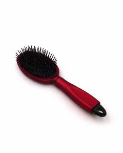 Safe Can Flat Handle Red Hair Brush
