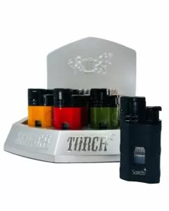 Scorch Torch - Auto Open With Cigar Punch- 12 Piece Per Display- 61678-3T