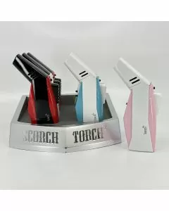 SCORCH TORCH TURBO 45 DEGREE TORCH WITH PUSH BUTTON TWO TONE - 6 COUNTS PER BOX - ASSORTED