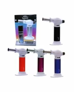 Scorch Torch White Table Torch - With Butane - 51572-B - Assorted Colors - Price Per Piece