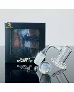 Sense Glass - Banger Kit With Cyclone Spinner Carb Cap And Core Rector - 19mm Male - 90 Degree