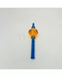 Sense Glass 7.5 Inches Glycerin Nectar Collector - Hourglass Time Lapse Design (Assorted Colors)