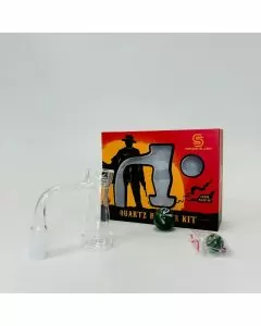 Sense Glass Quartz Banger Kit 14mm Male 90 Degree.