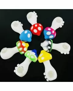 HANDPIPE 4" INCH - SILICONE MUSHROOM - ASSORTED COLORS