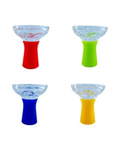 Silicone Solid Color Glass Hookah Bowl