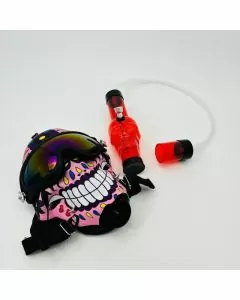 Skull Character - Gas Mask With Acrylic Waterpipe - Glasses Hose Assorted Designs