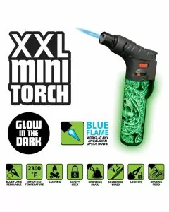 Smokezilla - Thin Print Xxl Mini Torch - 8 Pieces Per Display - Glow in the Dark - (41402)