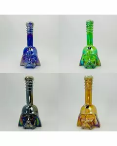Soft Glass Vader Waterpipe - 12 Inches - GR-Y-87
