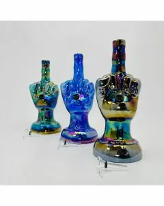 Soft Glass Waterpipe - 10 Inches (GR-Y-55)
