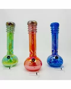 Soft Glass Waterpipe - 12 Inches - Assorted Colors - GR-Y-104