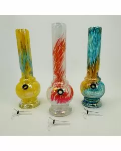 Soft Glass Waterpipe - 12 Inches (GR-Y-105) Assorted Colors