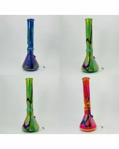 Soft Glass Waterpipe - 16 Inches - GR-Y-124