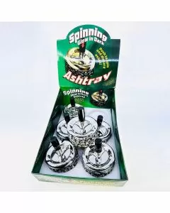 Spinning Glow in the Dark Ashtray - 6 Count Per Display