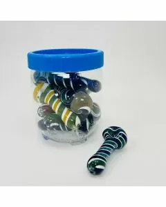 Spoon Striped Handpipe - 3.25 Inches - Mix Colors