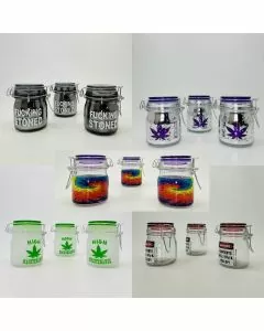 Stash Jar Glass - 5oz - Medium - 3 Jars Per Pack