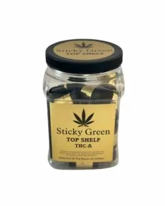 Sticky Green Top Shelf Flower Jar Thc-a 1 Gram 12 Per Display 3 Strains