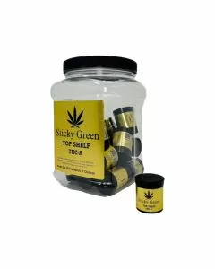 Sticky Green Top Shelf THC-A -1 Gram Flower Jar - 20 Per Display - 3 Strains