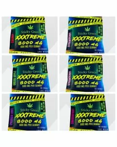 Sticky Green Xxxtreme Knock Out Blend Live Resin - Delta 8 + Thc- P + Hhc - 8000 mg Gummies 10 Counts Per Pack