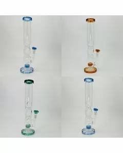 Straight Swiss Cheese - Waterpipe With Showerhead - 14 Inches Perc - (Rh-161)