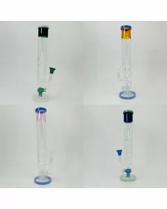 Straight Swiss Cheese Waterpipe With Showerhead Perc - 15 Inches - (RH-162)