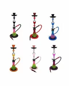 Tanya Hookah Clear Sky - 22" In Size - 1 Hose - Price Per Piece - Assorted 